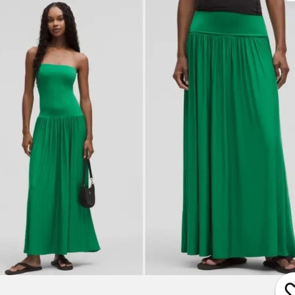 LULULEMON 2-IN-1 Maxi Dress Raceway Green SZ Medium - Picture 8 of 10